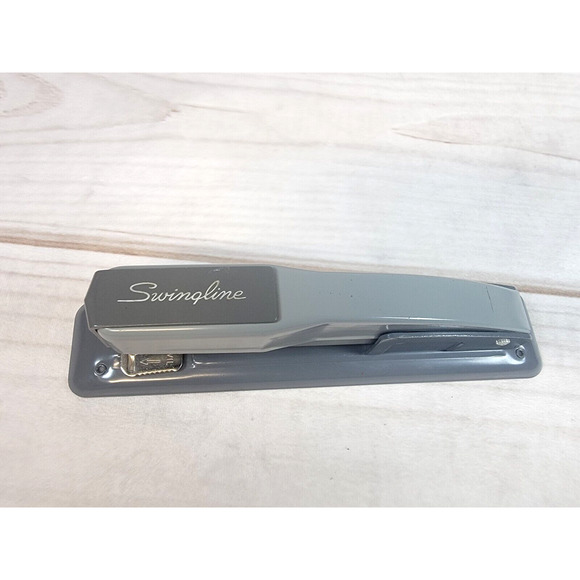 Vintage Swingline 415 Office Stapler Tacker Gray Made in USA - Picture 10 of 13